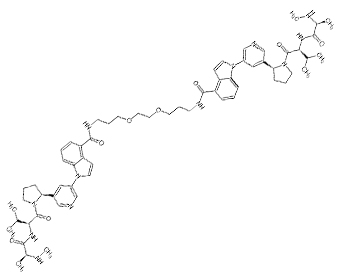 N,N'-[1,2-乙烷二基二(氧基-3,1-丙烷二基)]二[1-[5-[(2S)-1-(N-甲基-L-丙氨酰-L-缬氨酰)-2-吡咯烷基]-3-吡啶基]-1H-吲哚-4-甲酰胺 1381992-68-2
