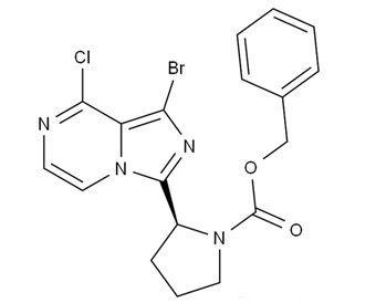 (2S)-2-(1-溴-8-氯咪唑并[1,5-a]吡嗪-3-基)-1-吡咯烷羧酸苄酯 1420478-87-0