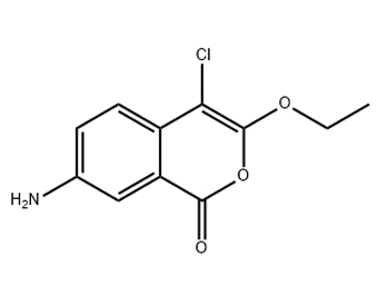 7-amino-4-chloro-3-ethoxyisochromen-1-one 62252-30-6